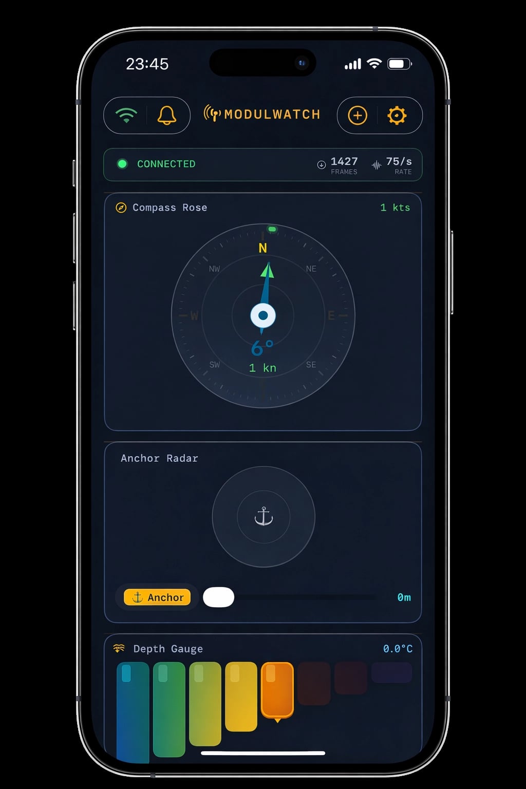 ModulWatch — NMEA instruments screenshot